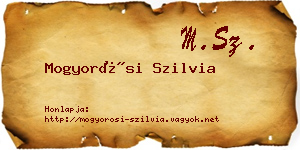 Mogyorósi Szilvia névjegykártya